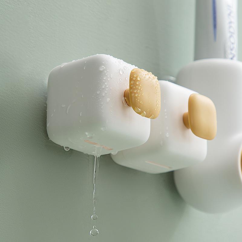 Giá đỡ bàn chải đánh răng bằng điện Tường gắn trên tường Kính lưu trữ bàn chải đánh răng để tiết kiệm không gian (màu xanh)