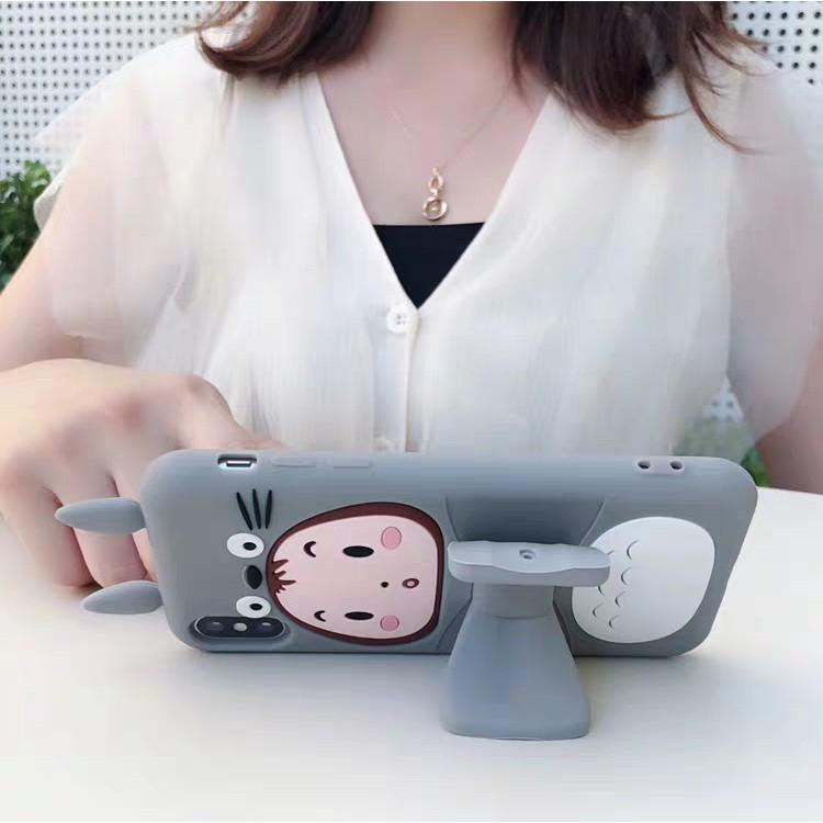 Ốp lưng gấu nơ kèm giá đỡ Cho Dòng iphone X / XS MAX / 8 PLUS / 7 PLUS