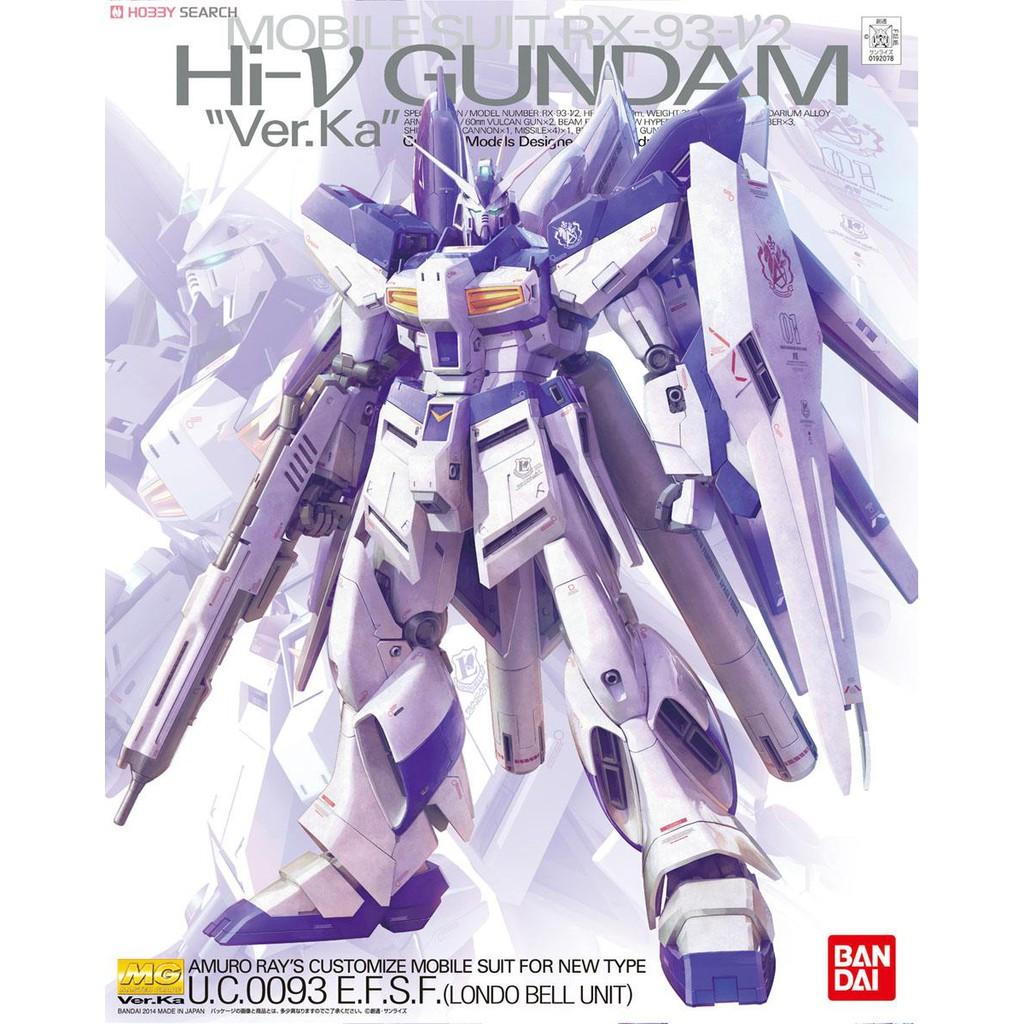 Bộ mô hình đồ chơi lắp ráp gundam bandai MG 1/100 RX-93-ν2 Hi-ν GUNDAM Hi nu gundam Ver.Ka Chính hãng