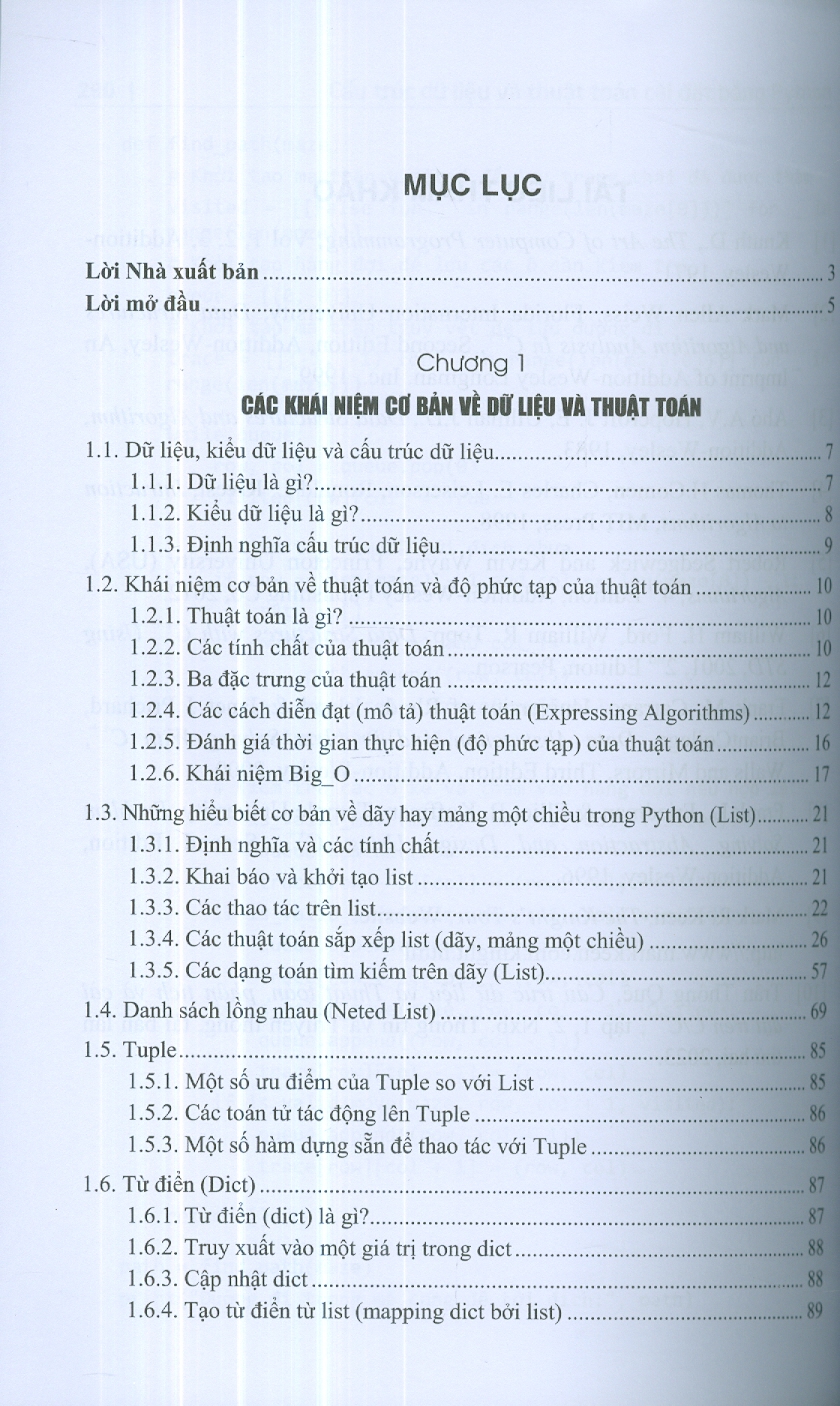 Cấu Trúc Dữ Liệu Và Thuật Toán Cài Đặt Bằng Python
