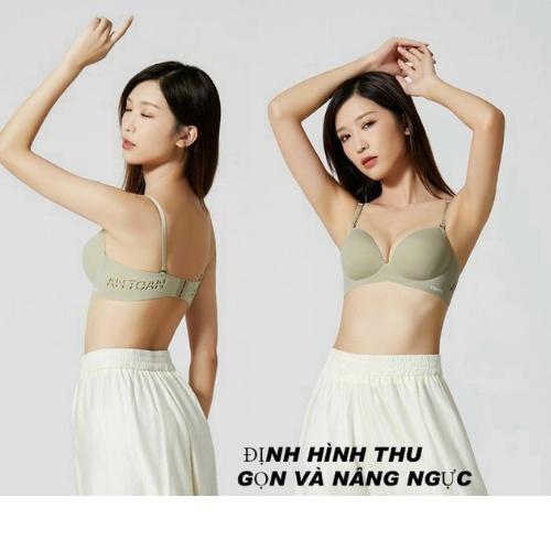 Áo lót bàn tay nâng ngực cao cấp, Áo Ngực Su Kẻ Không Gọng