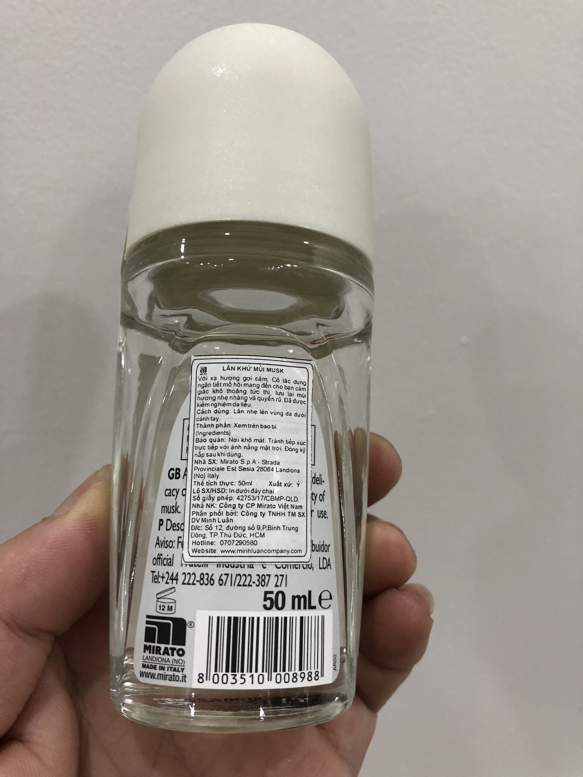 Lăn nách khử mùi nữ ngăn tiết mồi hôi Malizia 50 ml nhập khẩu Italia