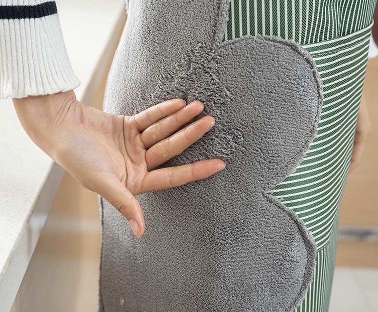 Tạp Dề Xinh Xắn Chống Thấm Nước Có Khăn Lau Bên Hông
