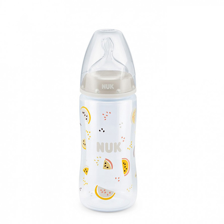 Bình sữa NUK PP 300ml bé 0-6 tháng Hồng