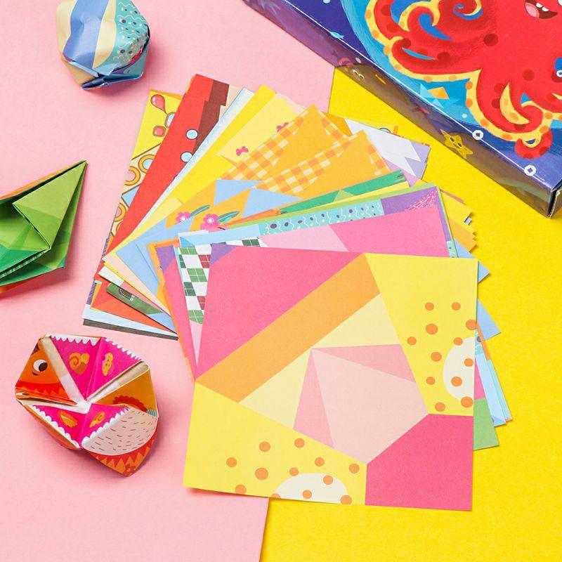 BỘ GẤP GIẤY FUN ORIGAMI 144 TỜ GIẤY IN MÀU SẮC NÉT / BỘ ĐỒ CHƠI GẤP GIẤY BẠCH TUỘC