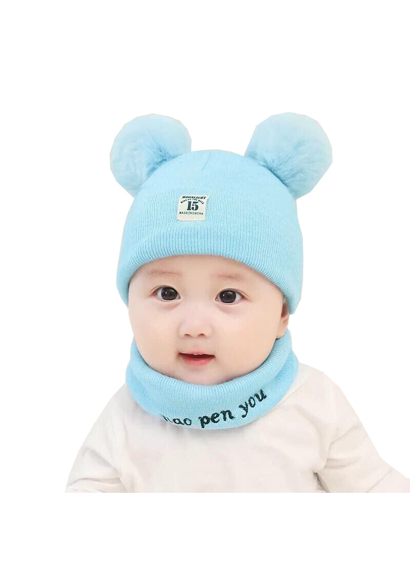 NÓN LEN KÈM KHĂN QUÀNG CỔ CHO BÉ ( 5 THÁNG ĐẾN 4 TUỔI )