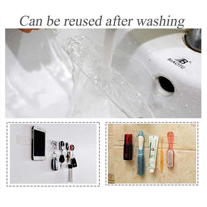 Băng keo 2 mặt, băng dính 2 mặt siêu dính hai mặt silicon trong suốt dán tường đa năng dài 3m