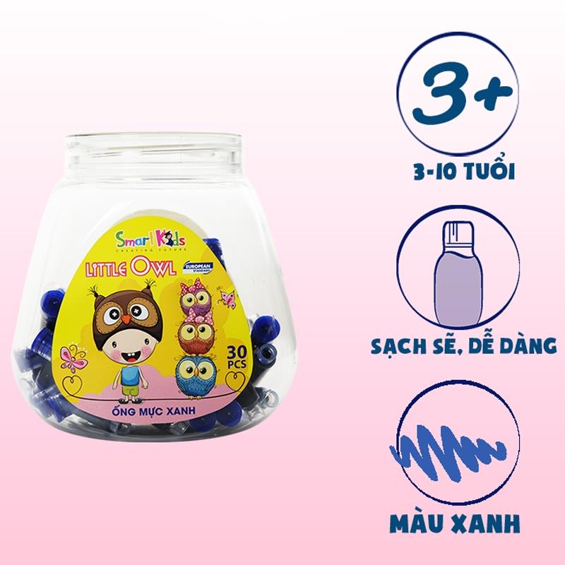 Hộp 30 Ống Mực Smart Kids SK-FI1001BU - Màu Xanh