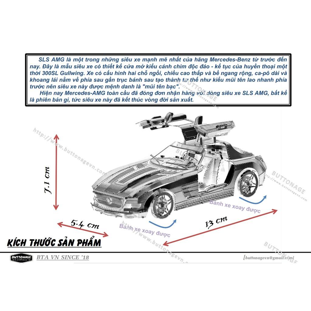 Mô Hình Lắp Ráp 3d Siêu Xe Mercedes SLS