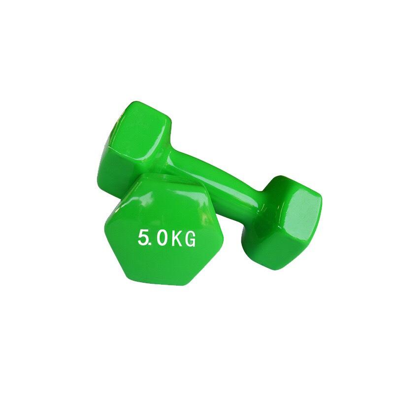 Tạ Tay 4KG - 5KG tạ lõi gang đặc bọc cao su tập gym yoga thể dục nam nữ chống trơn trượt (1 quả