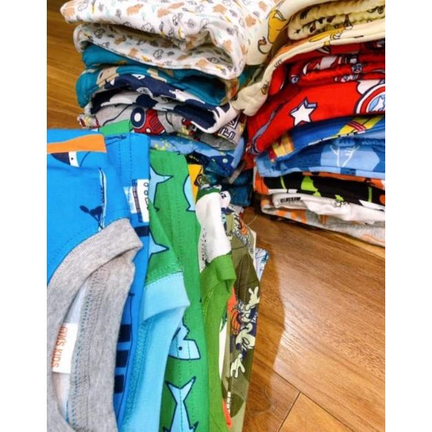 Bộ dài tay bé trai cotton bozip co dãn xuất dư mịn đẹp