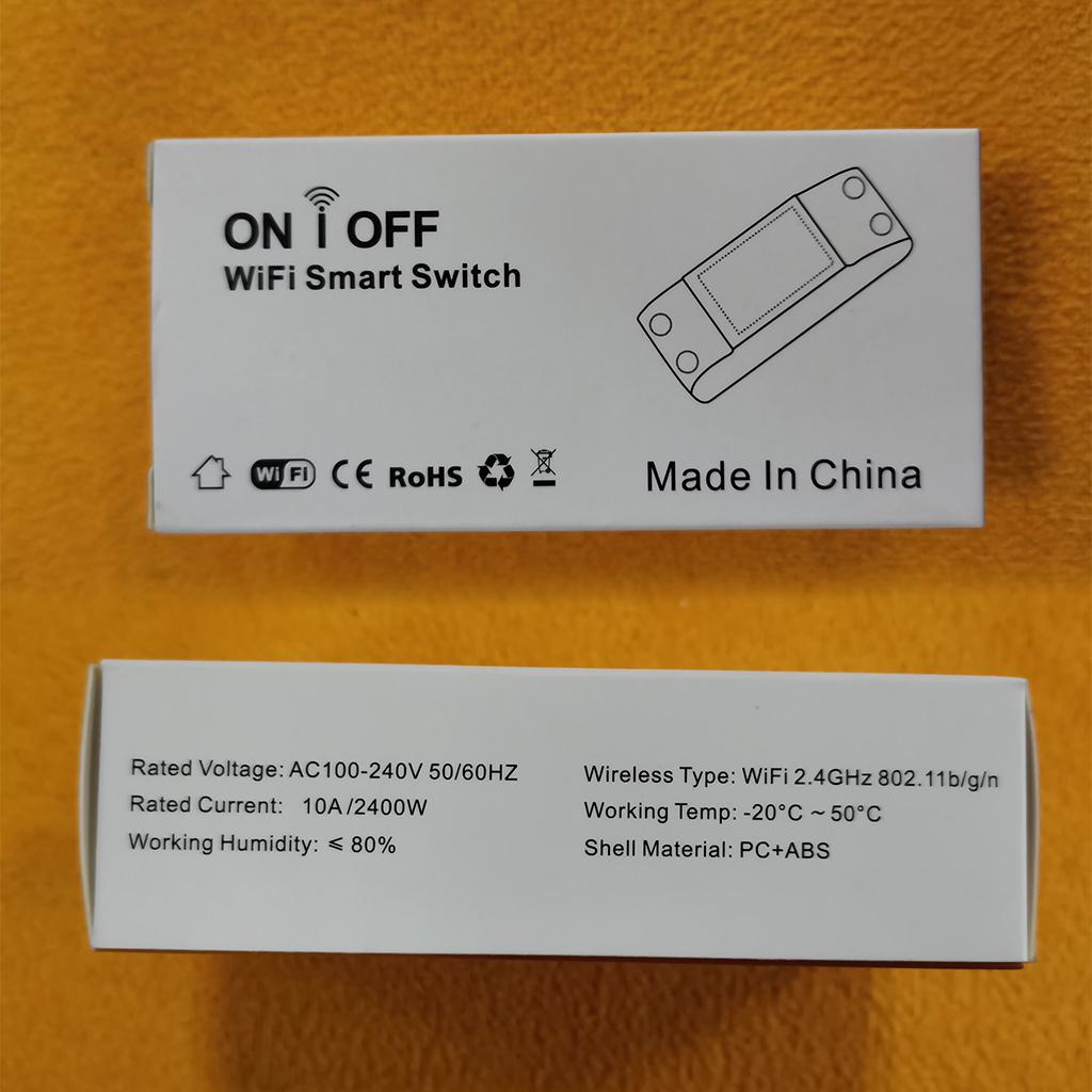 10A Smart WiFi Wireless Light Switch, Universal DIY Module for Smart Home Automation Solution, Works with Amazon Alexa Home Assistant, No Hub Required