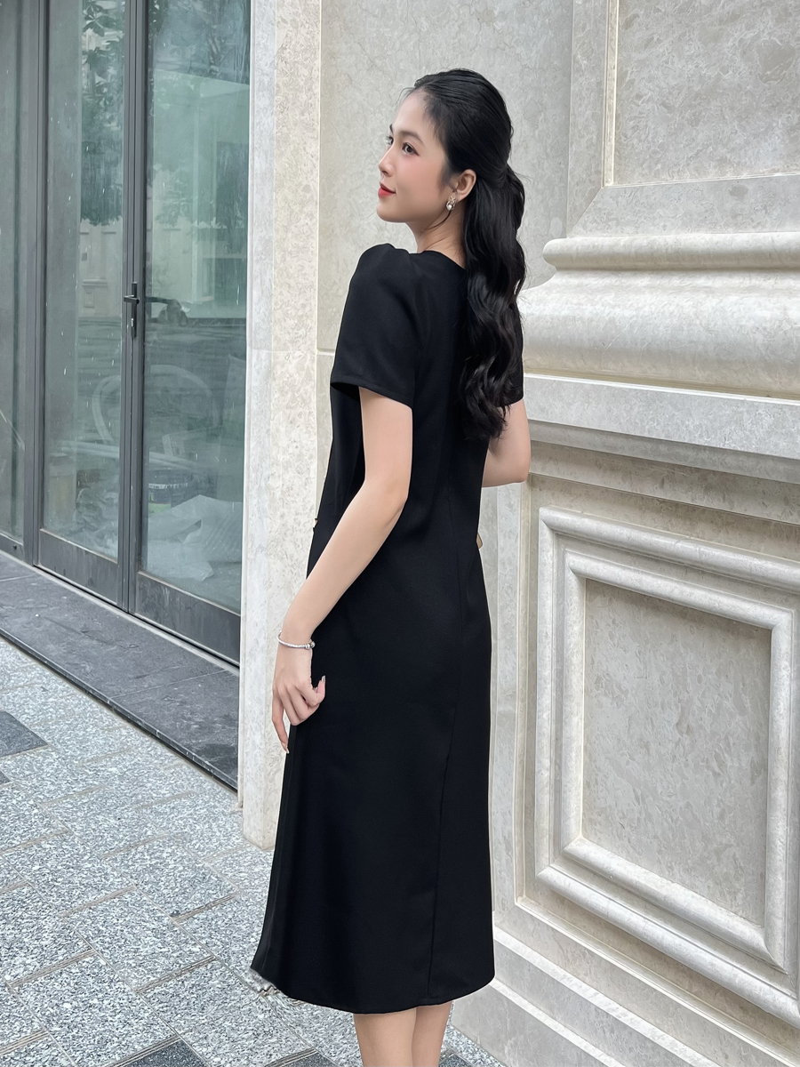 [HCM] Đầm suông phối cây hoa sang trọng dành cho nữ MS103 - KHÁNH LINH STYLE