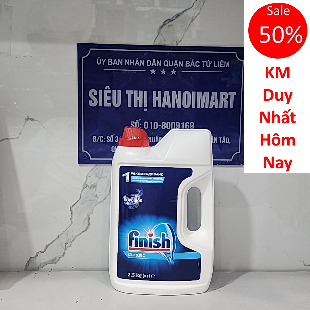 Bột rửa bát Finish 2,5kg  – 1 bột finish 2.5kg