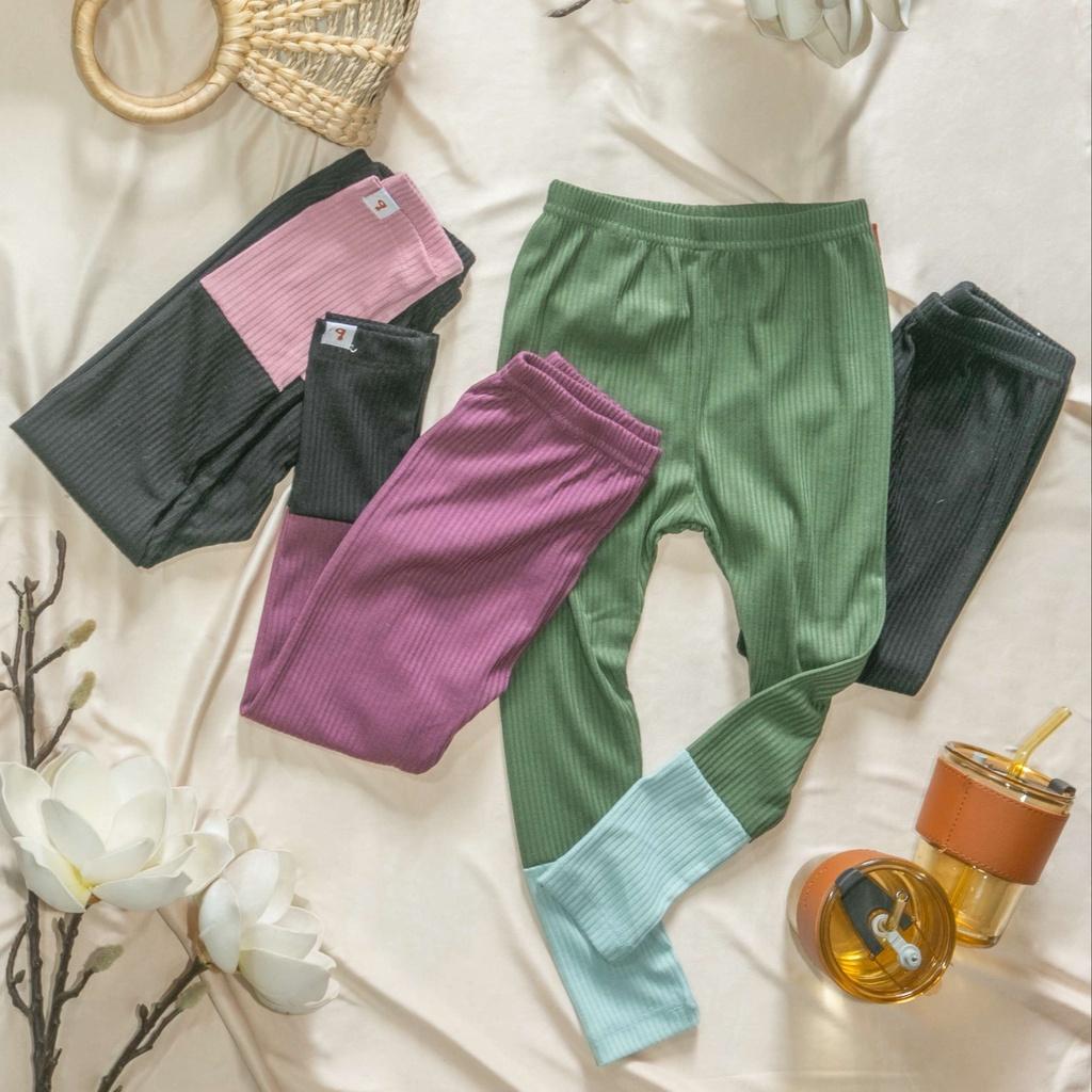 Set 3 Quần legging cho bé gái mùa đông Botarisa vải len gân mỏng, chất mềm nhẹ đẹp và tôn dáng