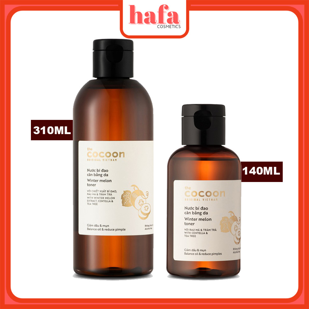 Nước bí đao cân bằng da  giảm dầu và mụn Cocoon Winter Melon Toner