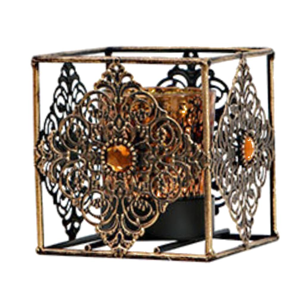 Vintage Metal Glass Tea Light Candle Holder Candlestick Wedding Xmas Decor A