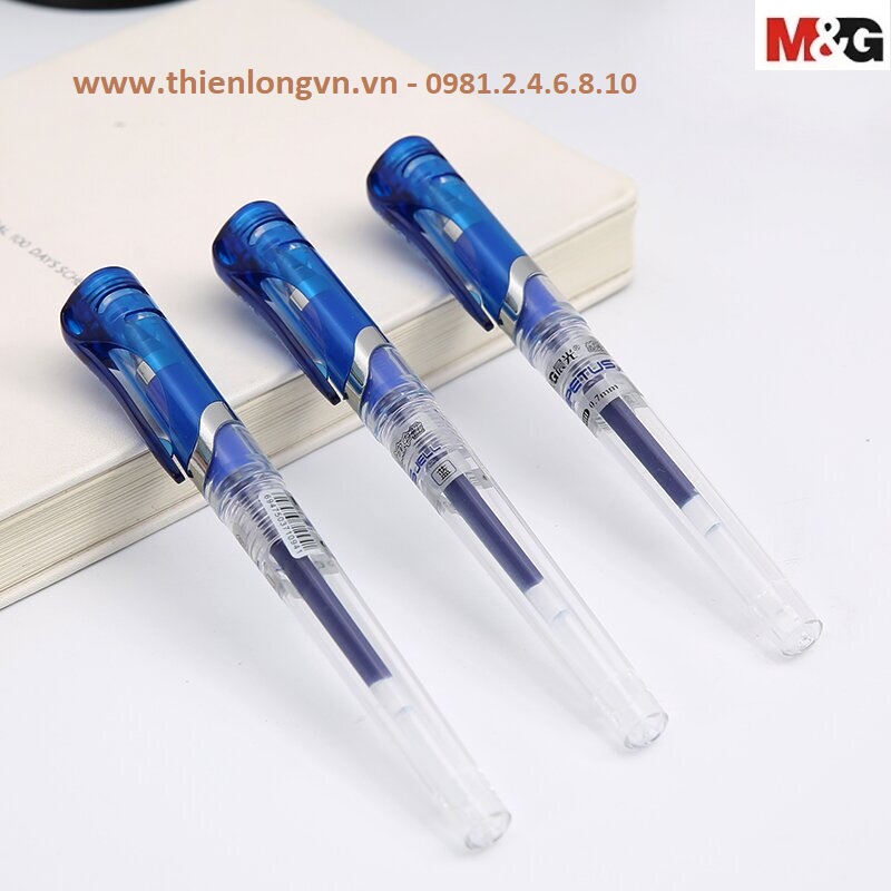 Bút gel nước M&amp;G GP1111 ngòi 0.7mm mực xanh / Bút 1111 có ruột 6128 thay thế