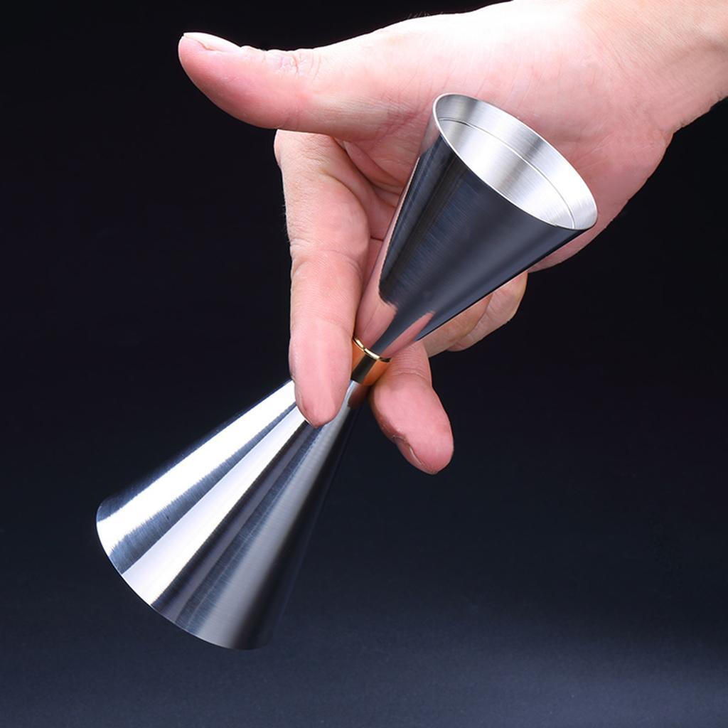 2 Pcs Double Cocktail Jigger Stainless Steel Bar Jigger Measure Cup 45&60ml