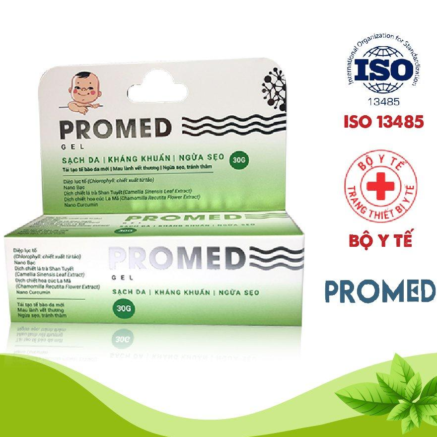 Gel Sát Khuẩn PROMED Kem Bôi Hăm Tã, Côn Trùng Đốt, Ngừa Sẹo An Toàn Cho Bé Hộp 30g