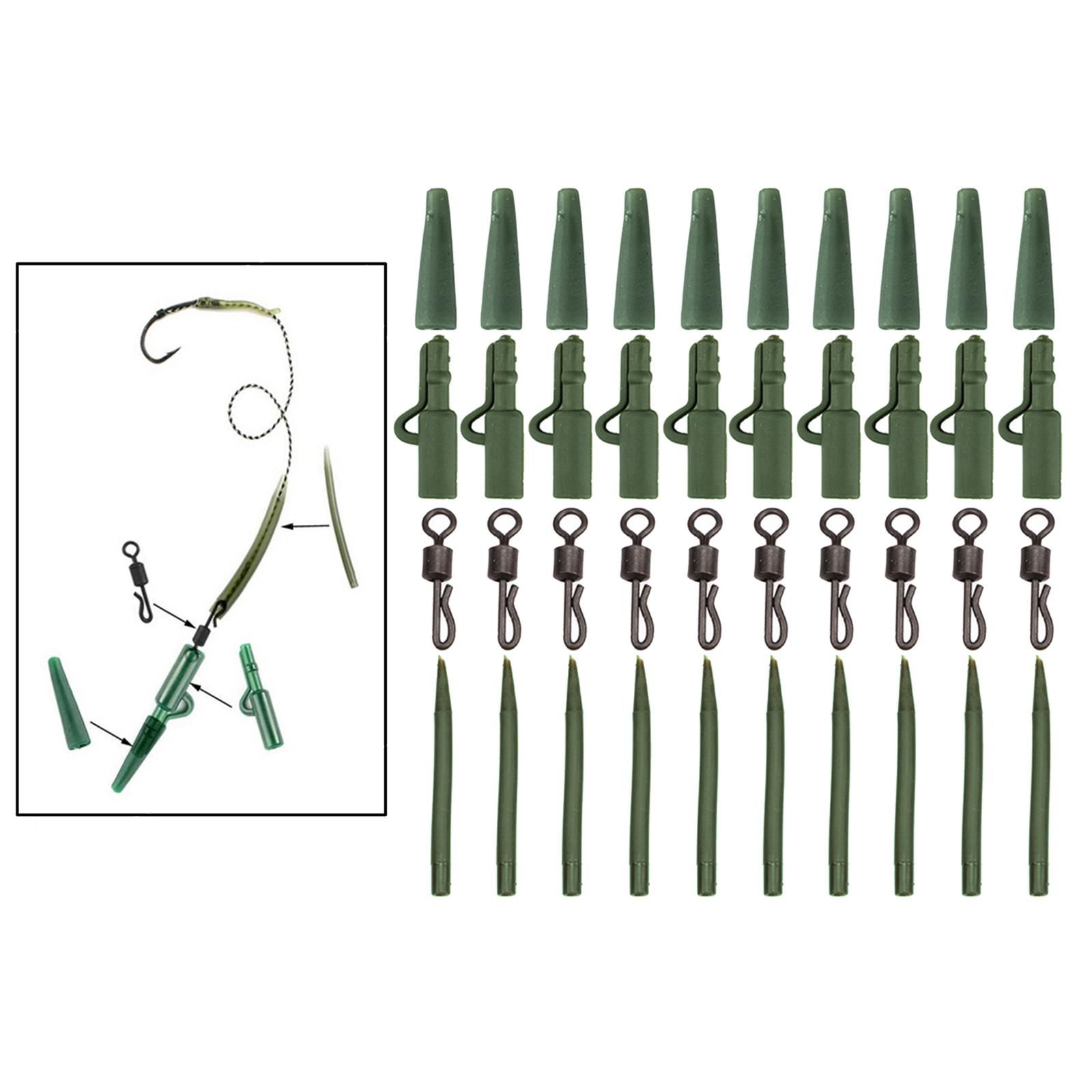 40 in 1 Durable Carp Fishing Tackles Sea Fishing Rolling Swivels Terminal Tackle Gift for Angler