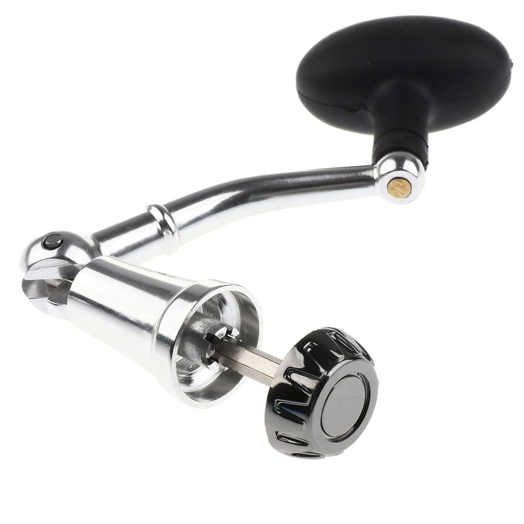 Metal Power Handle Knob Fishing Reel Crank Arm Foldable Spinning Reel Handle