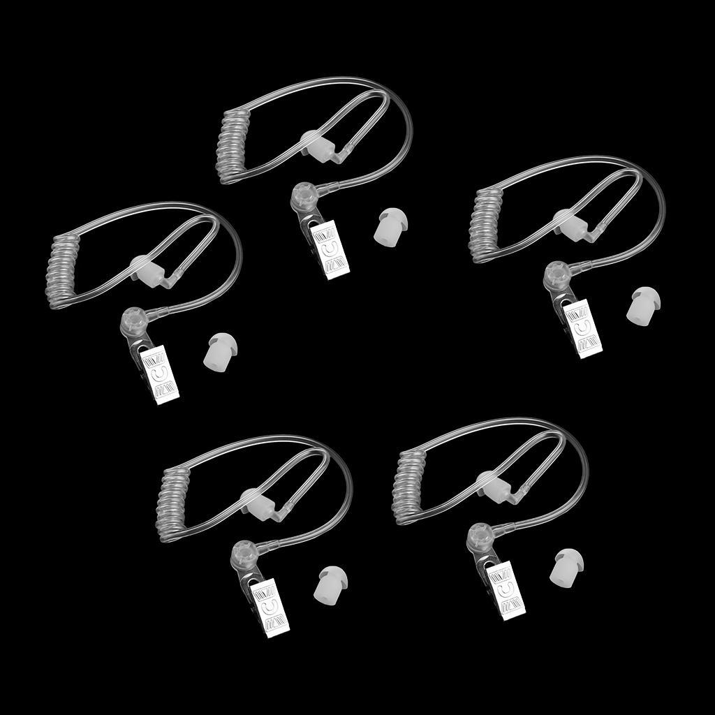 5Pieces Replacement Acoustic Coil Tube for  Two Way Radio Earpiece