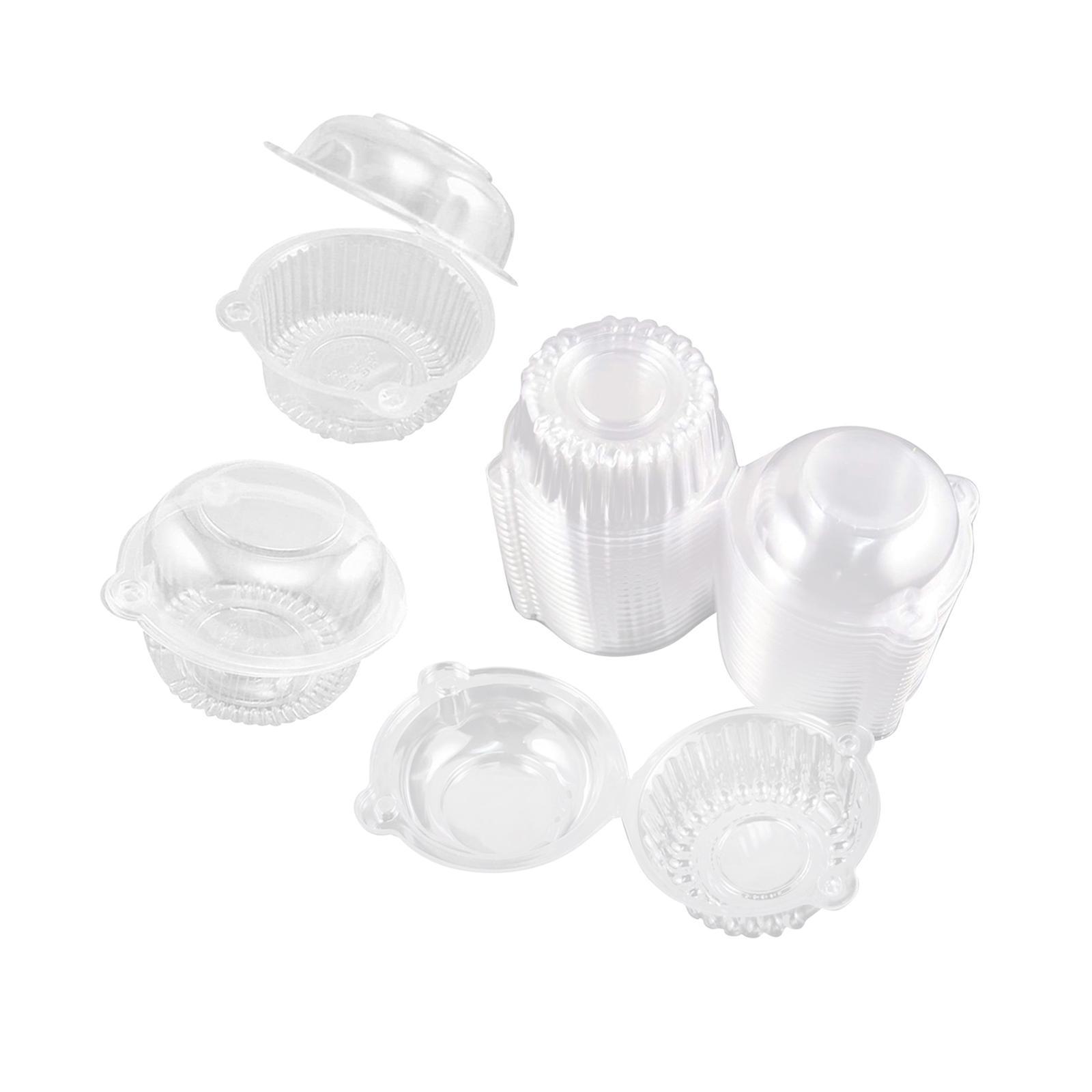 50 Pieces Muffin Dome Holder Box Cupcake Carrier Holder Box for Wedding Cake S