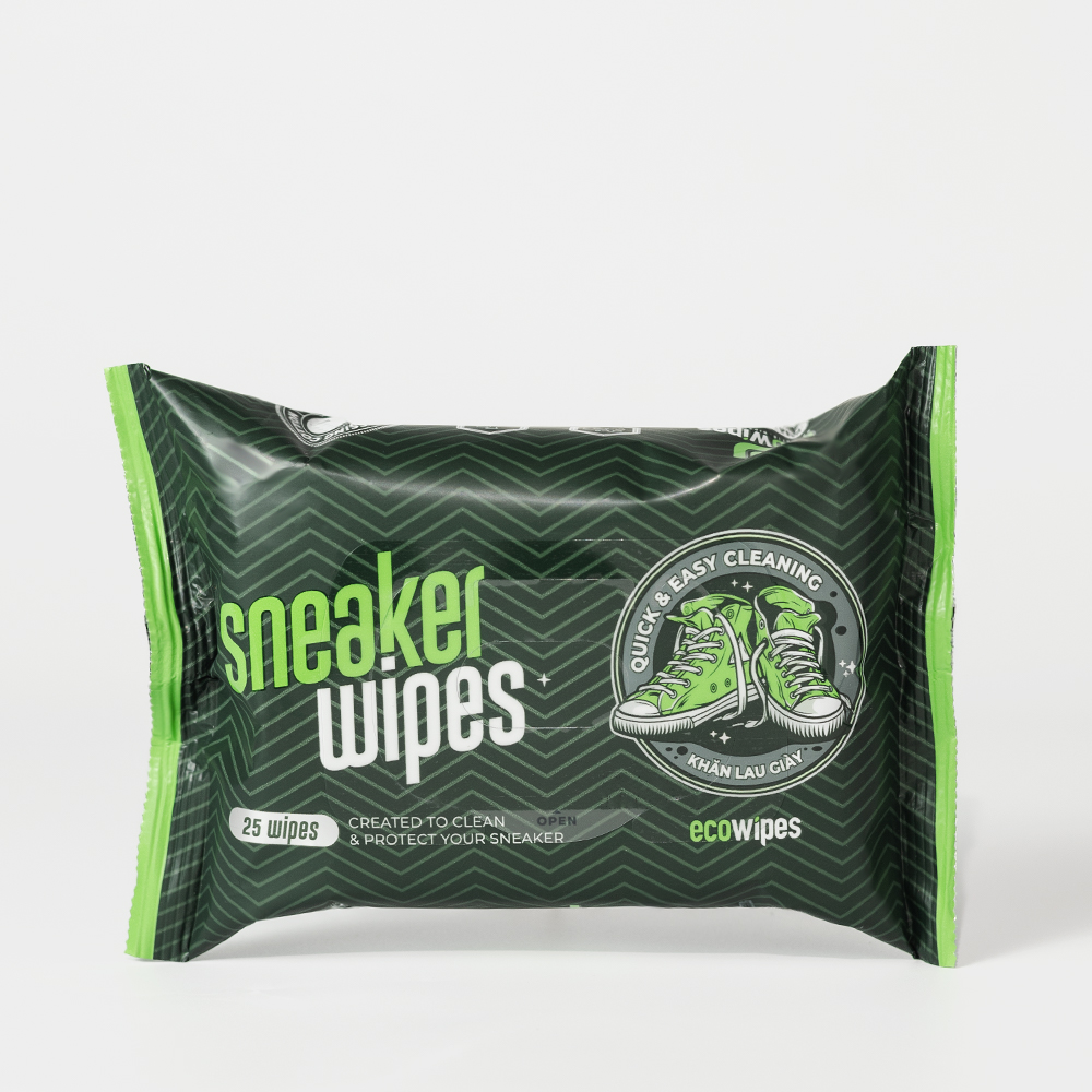 Khăn giấy ướt lau giày siêu sạch Sneaker Wipes hương quế tạo bọt tự tan làm sạch nhanh chóng mang đi tiện lợi