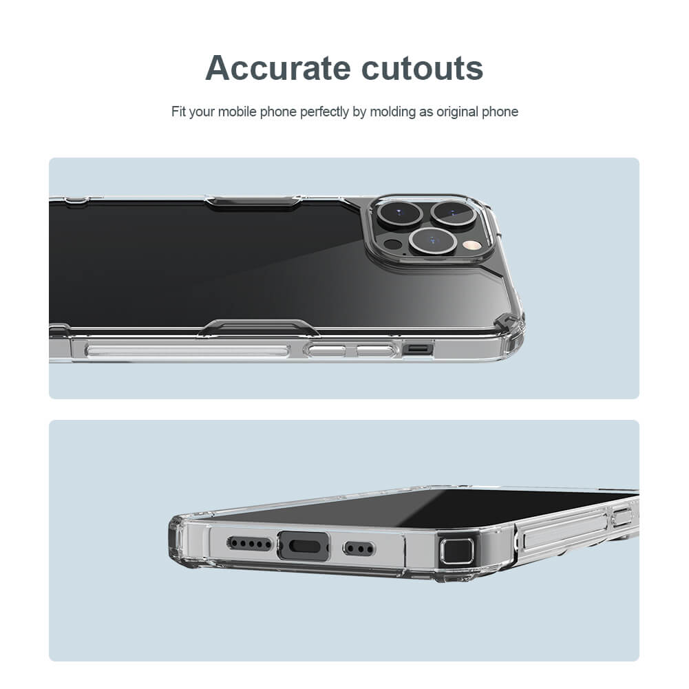 Ốp lưng dẻo TPU cho iPhone 14 Pro Max (6.7 inch) hiệu Nillkin Nature TPU Pro Case chống sốc, chống chịu mọi va đập - hàng nhập khẩu