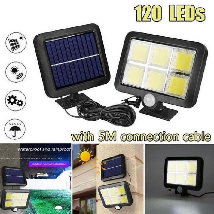 Đèn năng lượng mặt trời 120 led có điều khiển