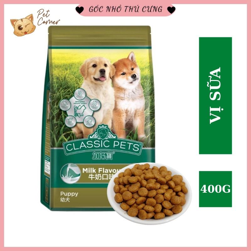 Thức ăn cho chó con Hạt Classic Pets Puppy Vị Sữa 400g