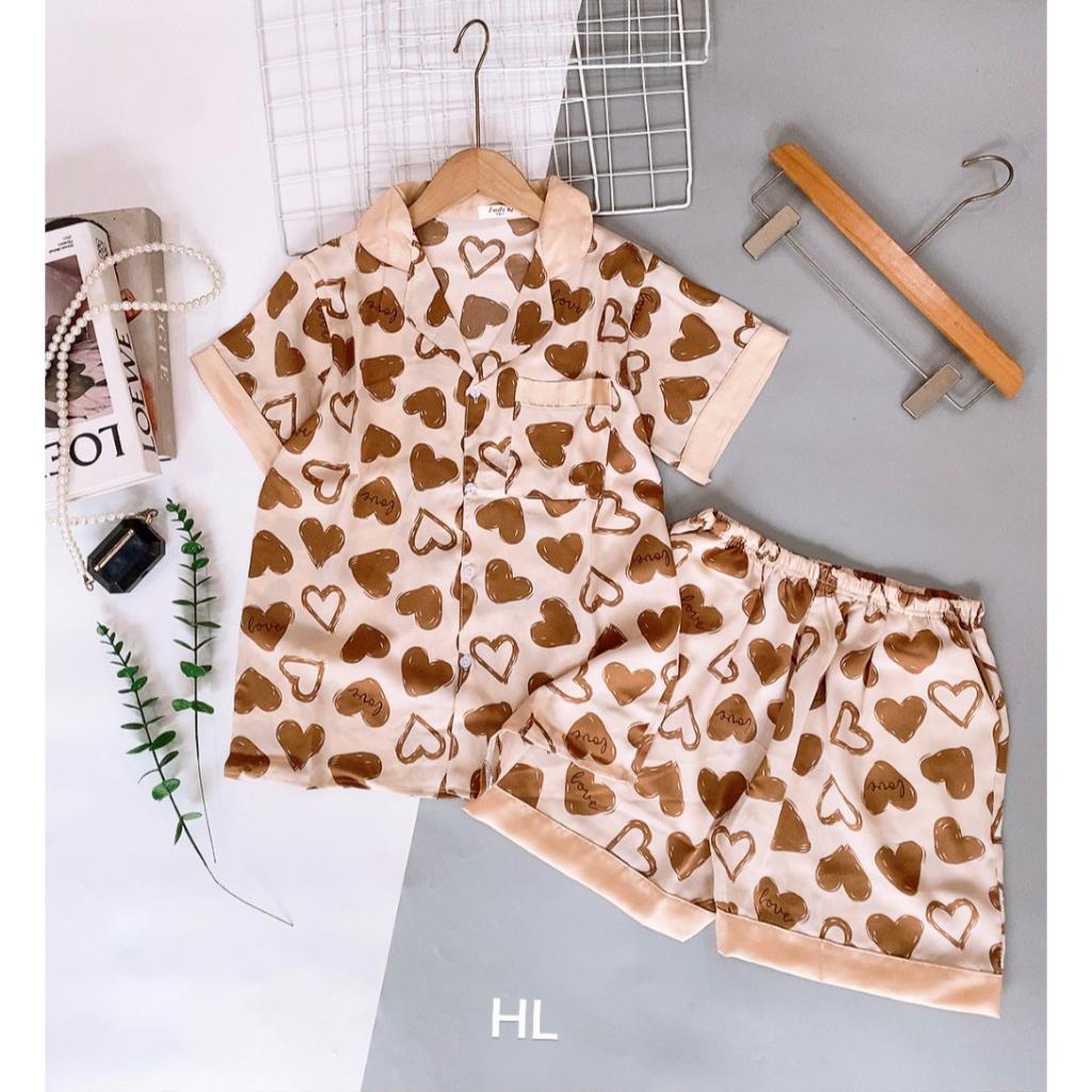 Bộ Đồ Ngủ Pijama Mặc Nhà Chất Lụa Mango Cao Cấp Tay Cộc Quần Đùi,Đồ Bộ Nữ Mặc Nhà Giá Rẻ