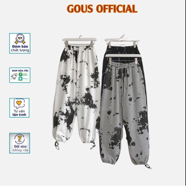 Quần Jogger Nữ Dây Rút Street Style Hàn Quốc Jogger Thun Ống Rộng Chất Dày Dặn Đứng Form 2705