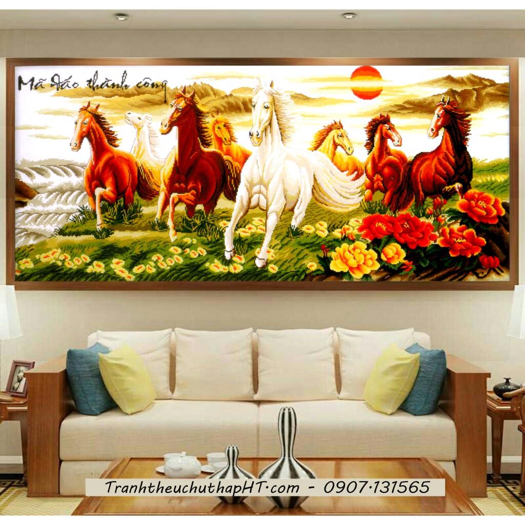 Tranh thêu chữ thập mã đáo thành công 222685 - tự thêu