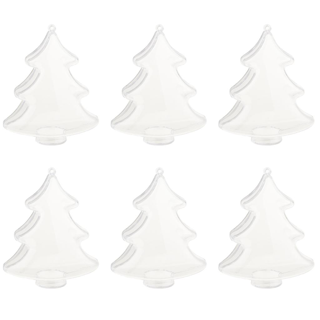 6pcs Christmas Tree Design Candy Box Gift Box Christmas Party Gift Favors