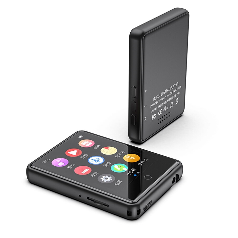 Máy Nghe Nhạc MP3 Bluetooth Mini RUIZU M17, Máy Nghe Nhạc Cầm Tay Cảm Ứng Toàn Màn Hình 16GB 2.4 Inch Có Loa Tích Hợp Máy Nghe Nhạc MP3 HIFI Lossless Máy Ghi Âm Sách Điện Tử Hỗ Trợ Máy Đếm Bước Chân Máy Phát Video Bỏ Túi Nhỏ Hỗ Trợ Thẻ TF - Hàng nhập khẩu
