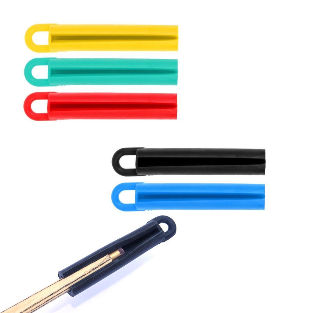 6xProfessional Pool Snooker Billiard Cue Tip Rubber Hang Clamp Holder Blue