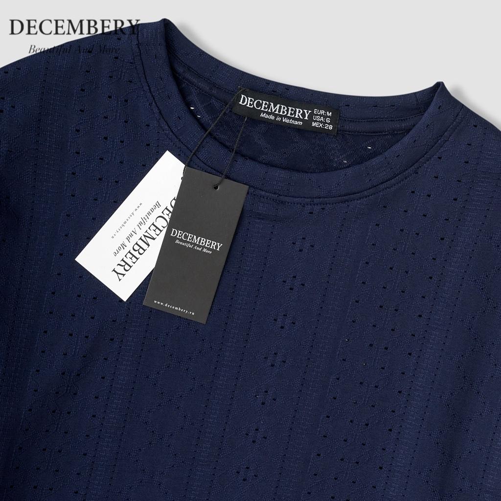 Áo Thun Decembery Dáng Croptop Vải Dệt Kim A23-01