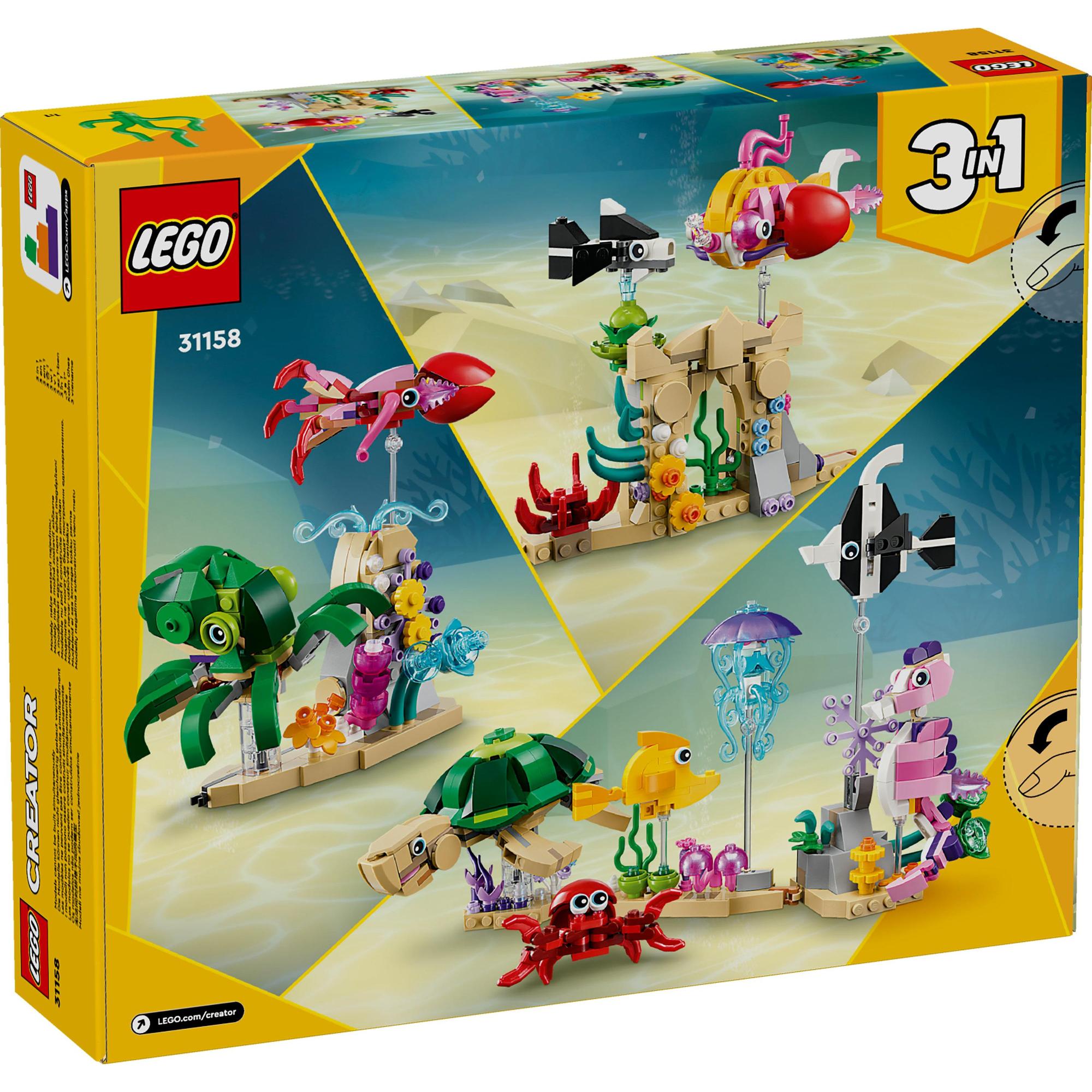 LEGO CREATOR 31158 Đồ chơi lắp ráp Mô hình sinh vật biển (421 Chi Tiết)