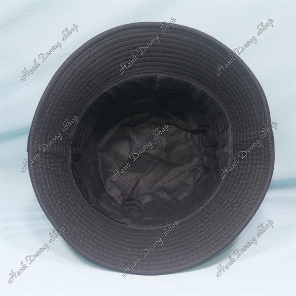 Nón tai bèo mũ bucket vành nhỏ thêu chữ Nbivesrt - Đen