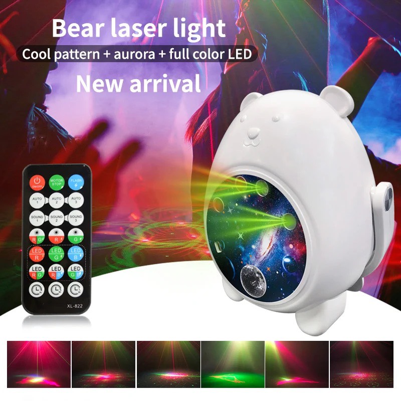 ĐÈN LASER MINI HÌNH GẤU - DÙNG TRANG TRÍ PHÒNG KARAOKE , TIỆC PARTY GIA ĐÌNH
