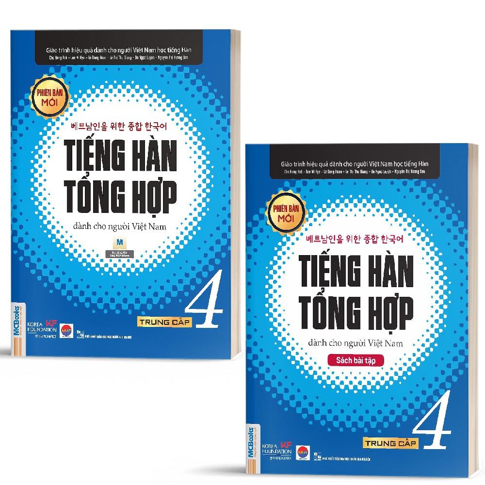 Bộ Sách - Tiếng Hàn Tổng Hợp Dành Cho Người Việt Nam Trung Cấp 4 (Giáo Trình+ SBT)