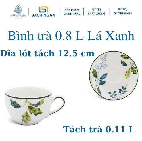 Bộ Trà Minh Long Camelliallia 0.8L Lá Xanh 01803819303