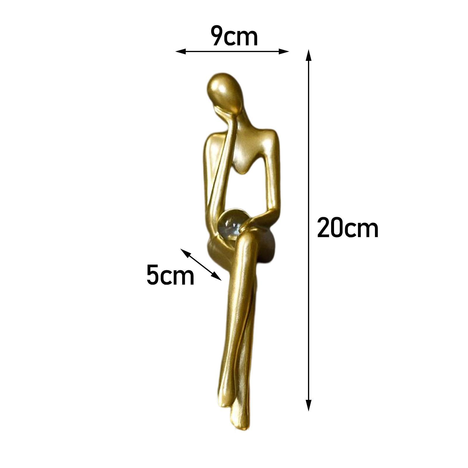 2Pcs Modern Abstract Thinker Statue Figurine Crafts Desktop