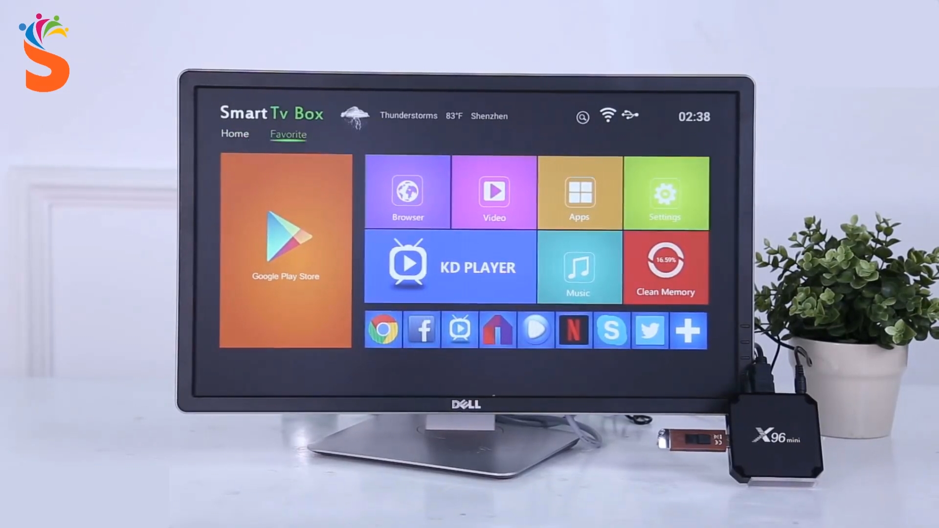 Đầu android tv X96 mini ram 2G rom 16G ưu cài sẵn ứng dụng Chính hãng