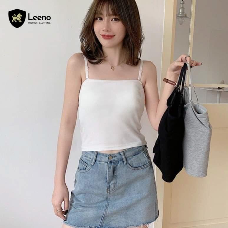 Áo 2 dây croptop thun co giãn 4 chiều - Hai dây có chốt điều chỉnh