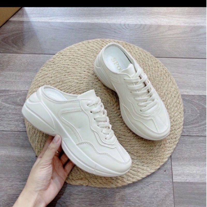 Sục thể thao nữ trắng trơn bao xinh