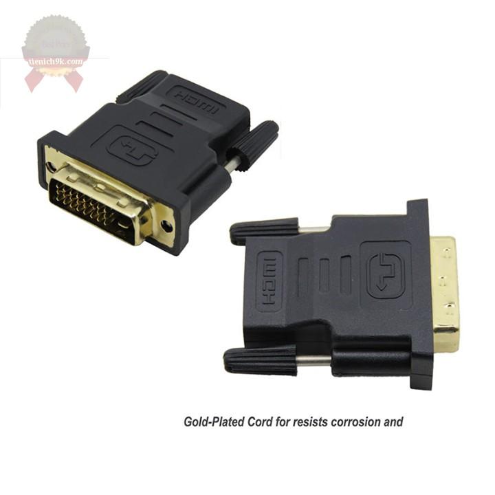 Đầu chuyển DVI 24 1 sang HDMI hai chiều đa năng màu đen