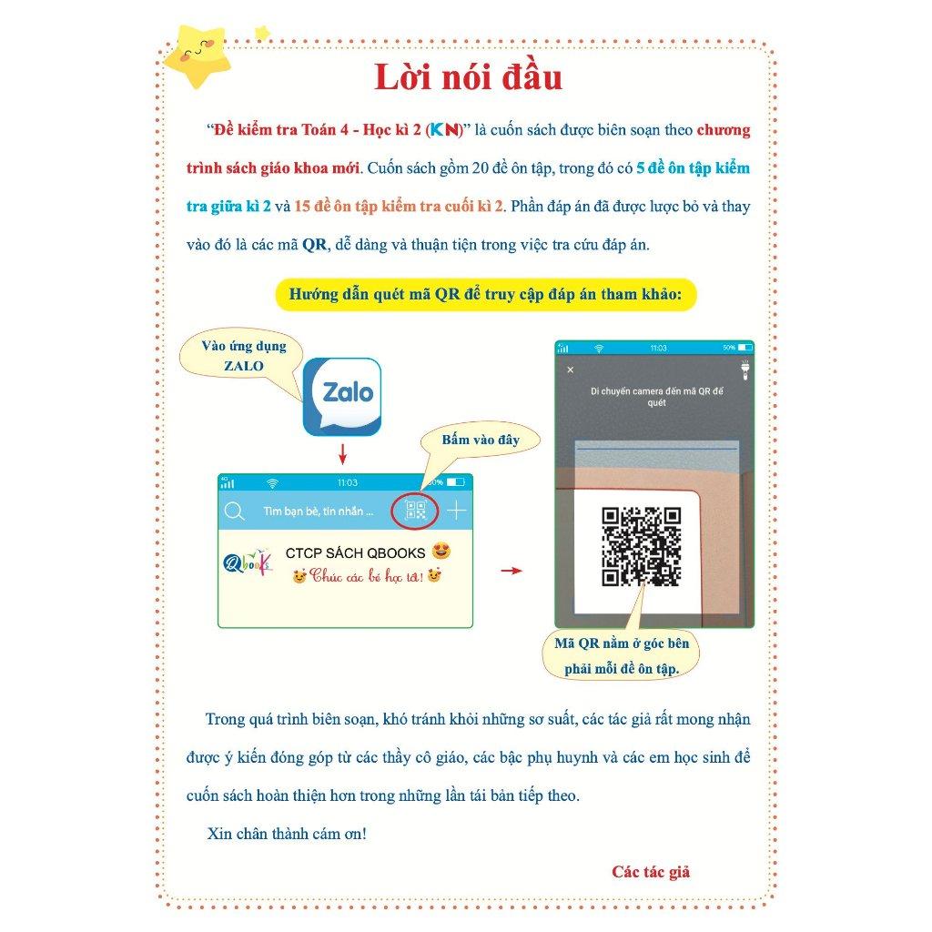 Sách Đề Kiểm Tra Toán Lớp 4 - Học Kì 2 - Kết Nối Tri Thức Với Cuộc Sống - Bản Quyền